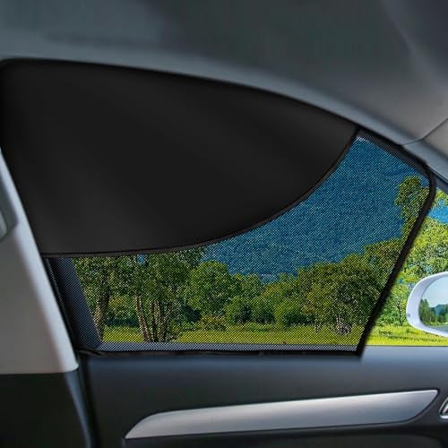 LSTRAGY 2 PCS Car Window Shades Magnetic Double Layer Car Side Window Sun Shades with Full ShadeHalf Shade Front Window Covers for DriverCar Accessories - Image 1