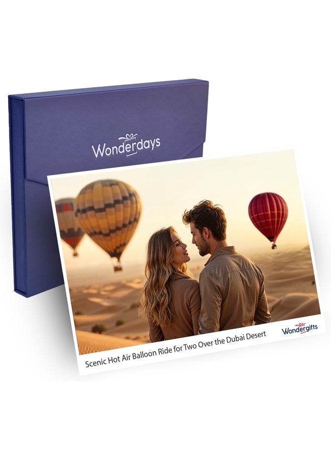 Wondergifts Hot Air Balloon Flight For Two Experience Over The Desert With Refreshments with Free Spa Voucher 