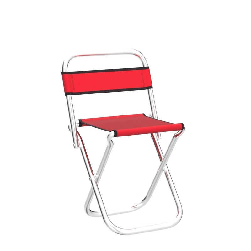 BIGFALCON Premium Folding Camping Chair Outdoor Portable FishingPicnicHiking and Traveling StoolChair with Backrest Relaxing Sketching Chair Red Without Bag - Image 4