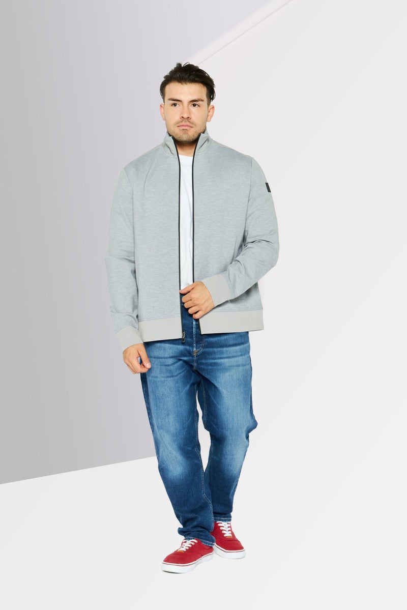 Michael Kors سويت شيرت رياضي للرجال بأكمام طويلة، خارجي، رمادي - Image 2