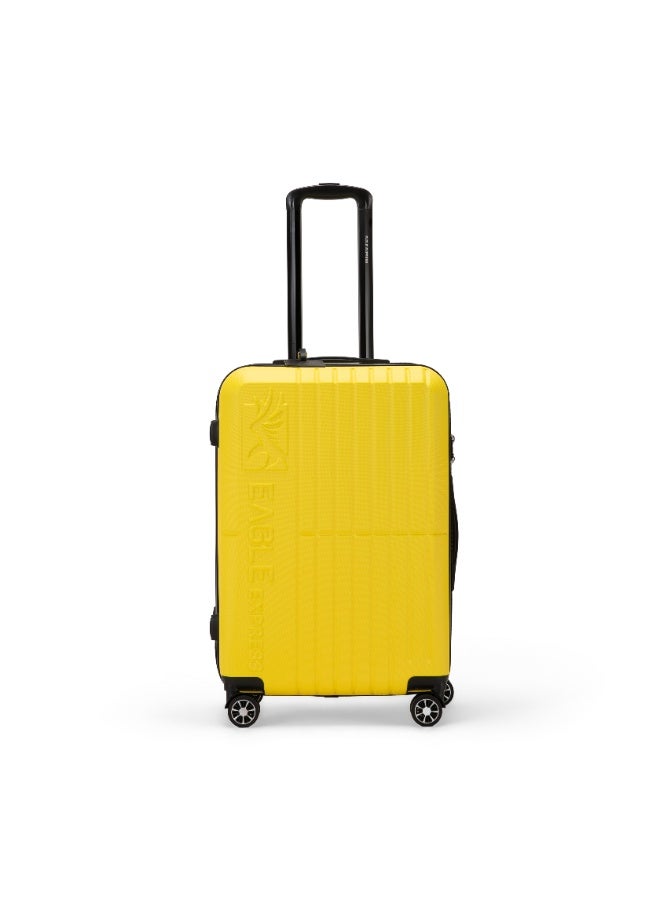 Eagle Express Aura, Hard Trolley Luggage -1 Piece - 24 Inch  – Yellow – ABS Scratch-Resistant Suitcases with 360° Spinner Wheels, 1-Year Warranty & Protective Cover - Image 1