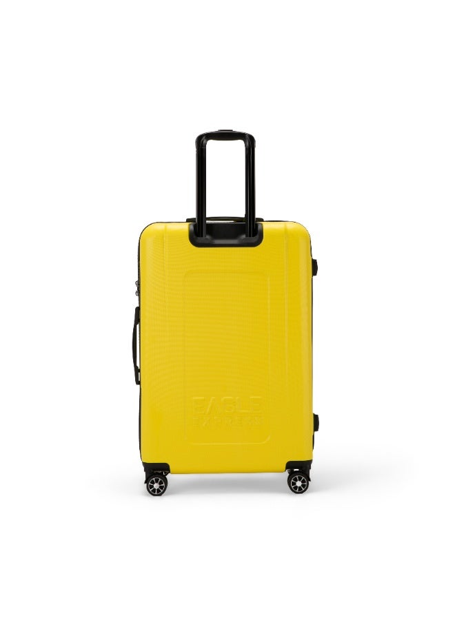 Eagle Express Aura, Hard Trolley Luggage -1 Piece - 24 Inch  – Yellow – ABS Scratch-Resistant Suitcases with 360° Spinner Wheels, 1-Year Warranty & Protective Cover - Image 2