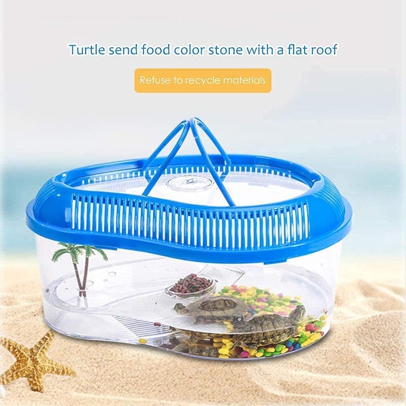 JAINSONS Turtle House Reptile Carrier with Cover and Handle (Colour May Vary, Small) - Image 2