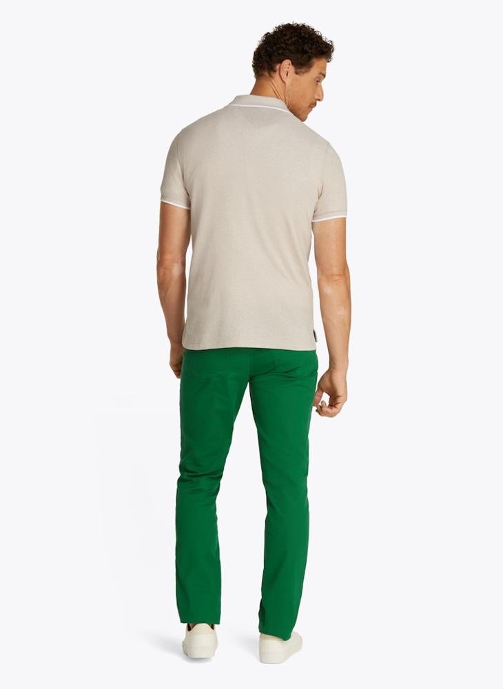 TOMMY HILFIGER Regular Fit Linen Short Sleeve Polo - Image 2