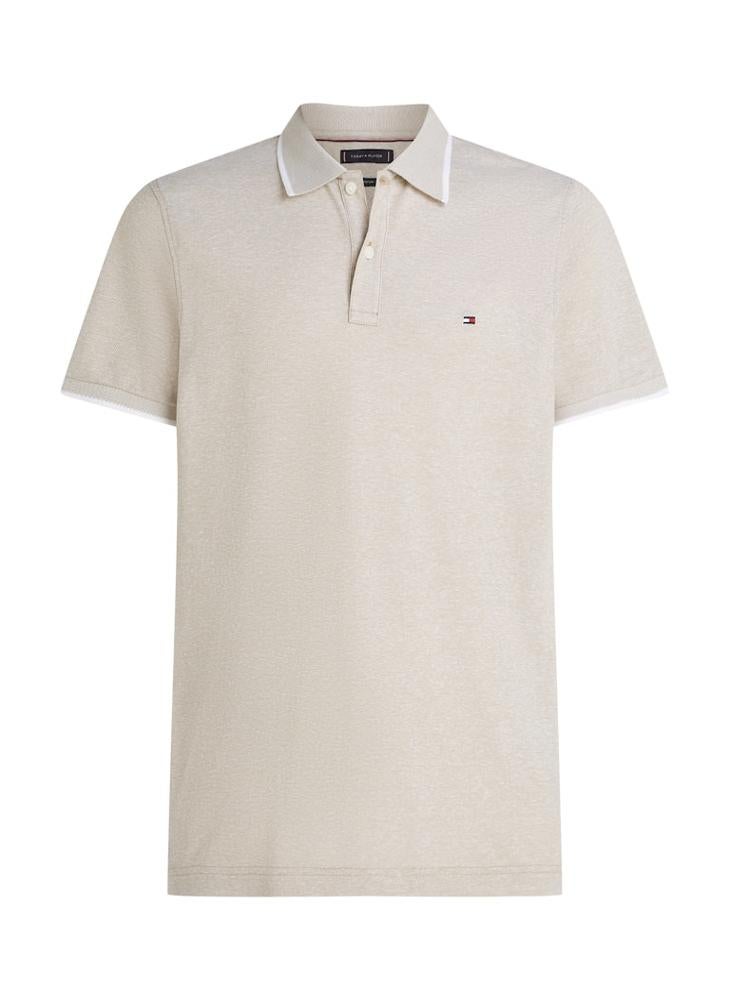 TOMMY HILFIGER Regular Fit Linen Short Sleeve Polo - Image 5