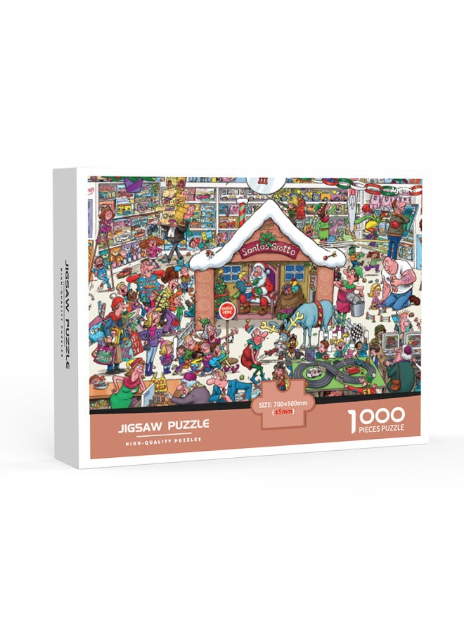 Stock Youth 14 سنة تخفيف التوتر 1000 قطعة من الألغاز الورقية ألعاب تعليمية دعابة الدماغ متعة DIY هدية حرفية - اللون: متجر - Image 1