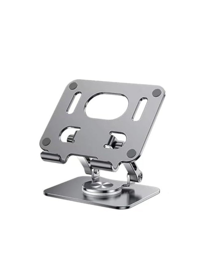 Adjustable Laptop Stand for Desk, 360° Rotating Laptop Riser for MacBook, Ergonomic Computer Stand, Notebook Stand Secure Stop (Grey) - Image 1