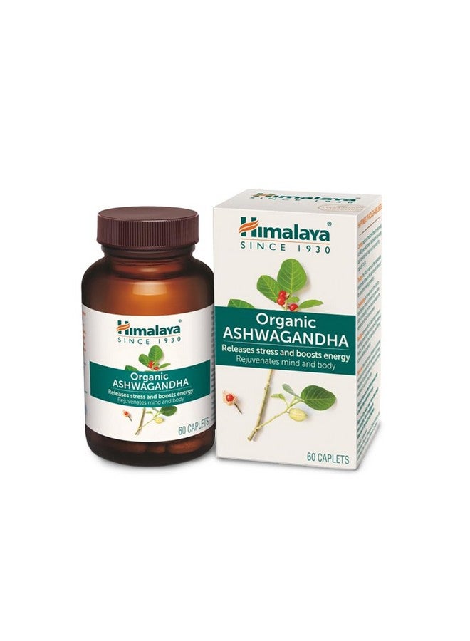 Himalaya Organic Ashwagandha 670Mg |Helps Release Stress | Rejuvenates Mind And Body | General Wellness | Tablet, Pack Of 60 - Image 1