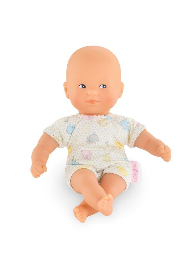 Corolle Corolle Mini Calin Bunnies Baby Doll - Small 8" Soft Body with Blue Eyes and Bunny Pattern Outfit, Vanilla-Scented, Easy to Hold - for Kids Ages 18 Months and up  - Image 1