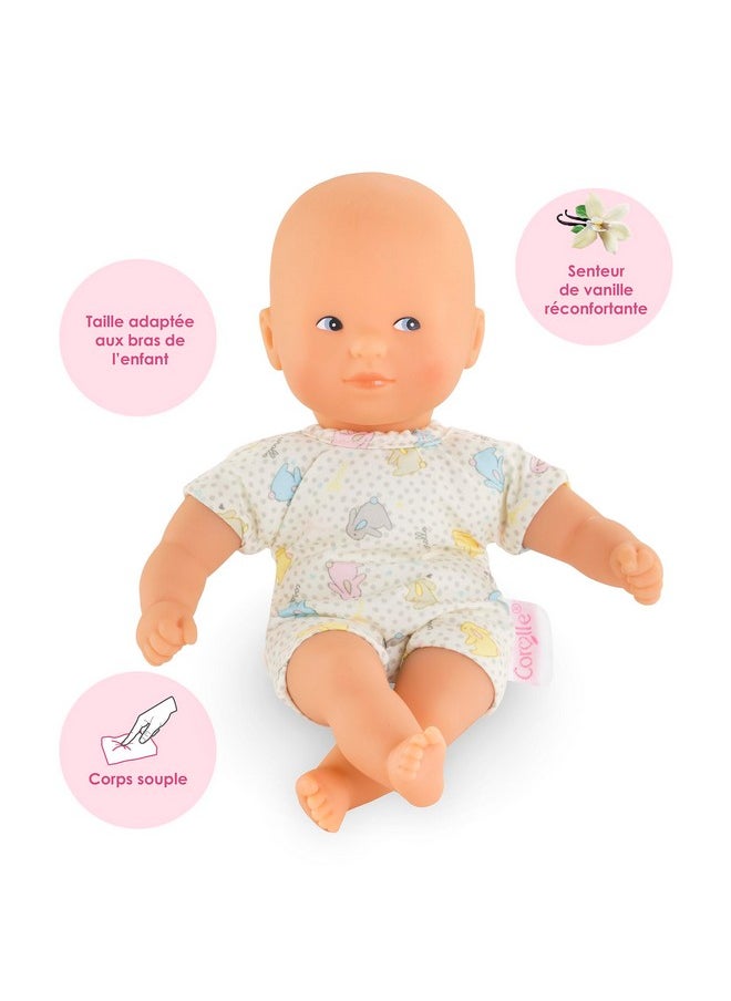 Corolle Corolle Mini Calin Bunnies Baby Doll - Small 8" Soft Body with Blue Eyes and Bunny Pattern Outfit, Vanilla-Scented, Easy to Hold - for Kids Ages 18 Months and up  - Image 3