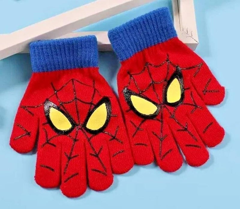 WKLOUYHE Kids Winter Warm Woolen Hand Gloves | winter Warm Hand Gloves for Boy & Girl,Age3-9 Years_Pack of 01,Red - Image 5