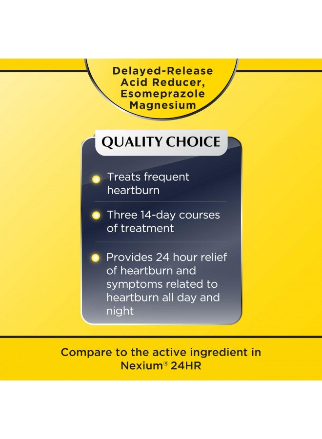 Quality Choice Quality Choice Esomeprazole Magnesium 20 mg Acid Reducer & Heartburn Relief, Delayed Release Capsules for 24 Hour (All Day and Night) Protection, 42 Count - Image 3