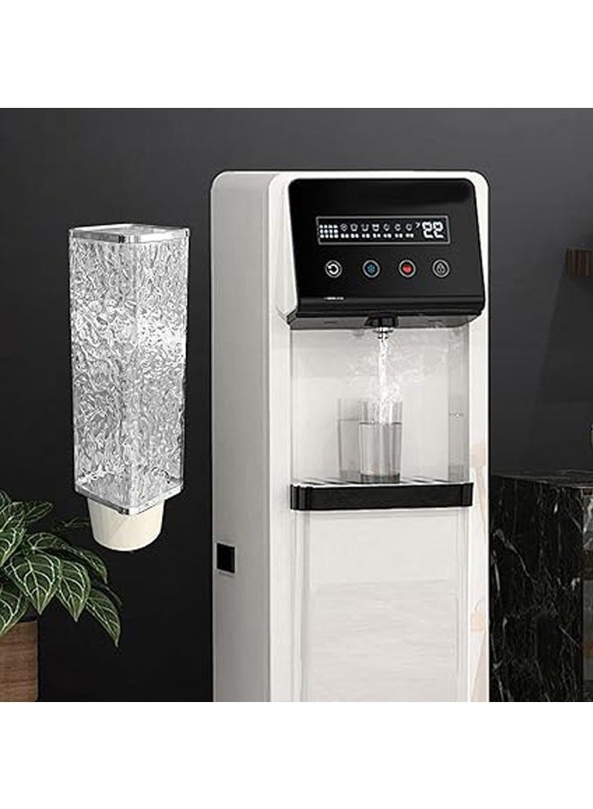 general Cup Dispenser Pull Type Cup Holder Dust Resistant Clear Wall Mounted Cup Dispenser Restaurant Paper Cup Organizer - Image 2