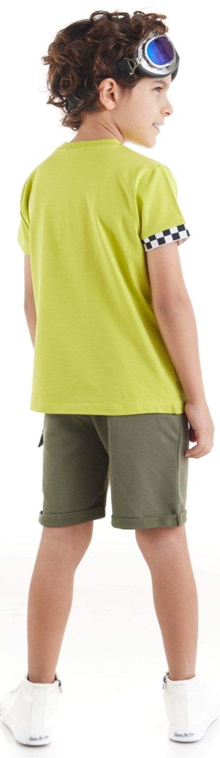 Mshb&G Motorcycle Tour Boy T-Shirt Shorts Set  - Image 2