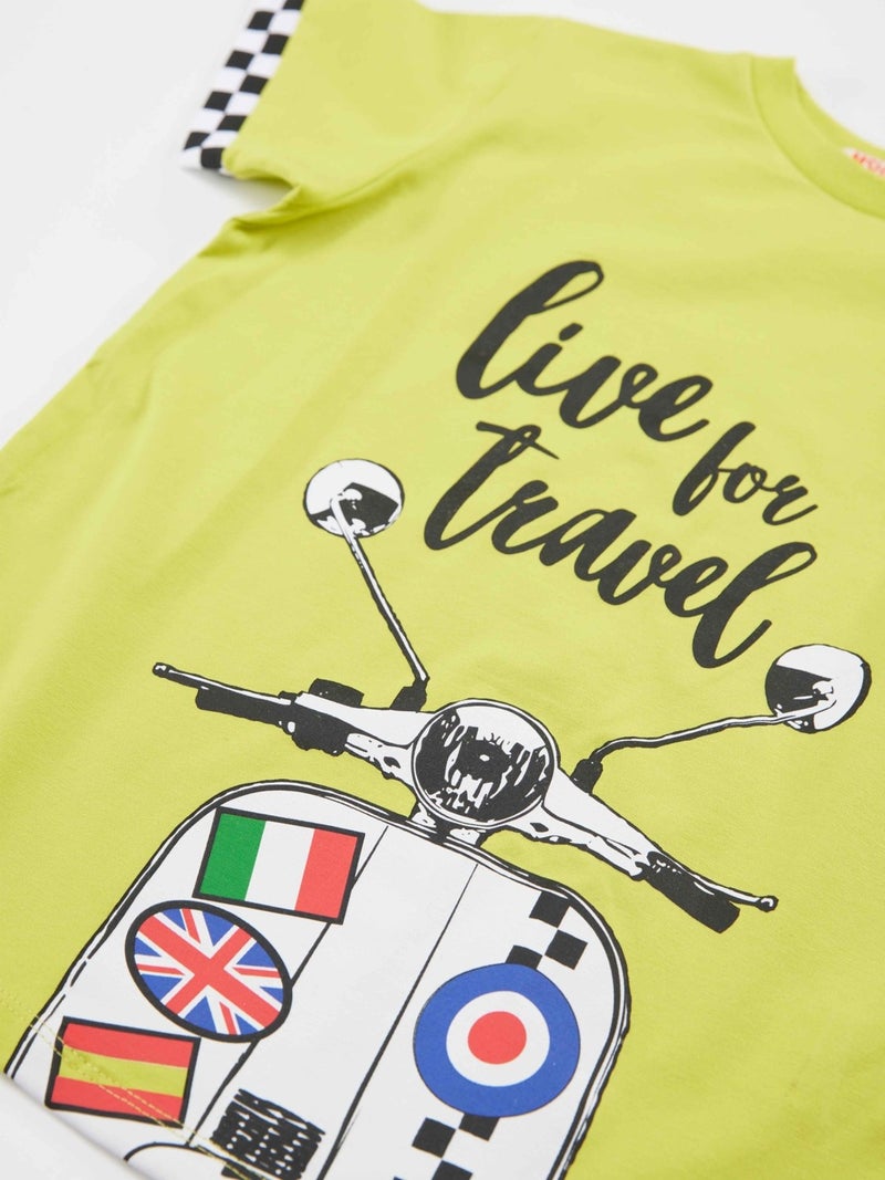 Mshb&G Motorcycle Tour Boy T-Shirt Shorts Set  - Image 5