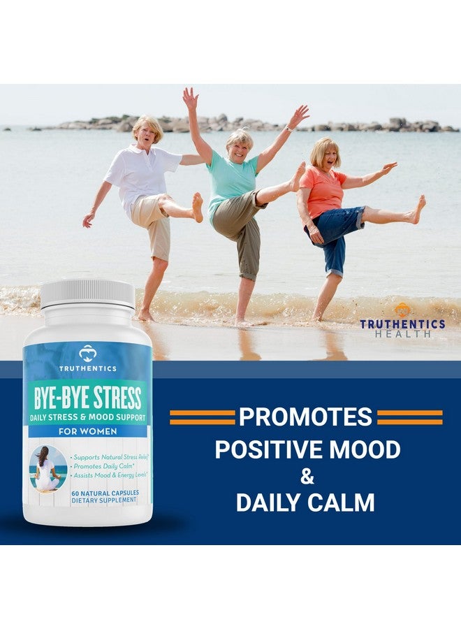 TRUTHENTICS Stress Relief Supplement for Women - Natural Calm, Energy and Mood Support with Ashwagandha, GABA, Lemon Balm, L-Theanine, Rhodiola, Vitamin B - Vegan - 60 Capsules - Image 4