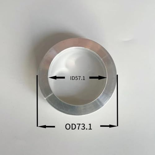 NBOHUIDI Hub Centric Rings Pack of 4 Inner Diameter 571 mm to Outer Diameter 731 mm Silver Aluminum Hub Ring Compatible with Audi Volkswagen VW BMW Chrysler Dodge Pontiac - Image 3