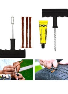 Festive Gallery Tire Repair Kit Tools, Heavy Duty Tire Plug Kit, Universal Tire Patch Kit, Essential Tire Repair Kit for Flat Tire Punctures Repair, for Car Motorcycle Truck Tractor Trailer RV ATV 