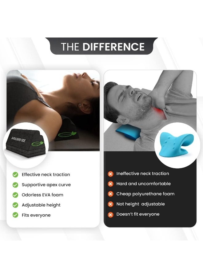 Lumia Wellness - Cervical Orthotic Traction Block | Firm | Spinal & Neck Alignment | 3-Height Adjustable Design | Cervical Traction Device & Neck Stretcher - Image 1