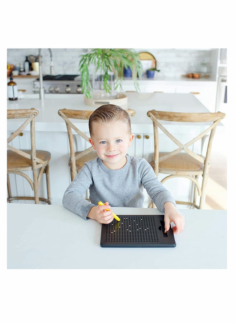 Excefore Magnetic Drawing Board for Toddlers with Beads and Drawing Stylus Toy Gift for Kids Road Trip Activities Fun Doodle Tablet Improves Fine Motor Skills - Image 4