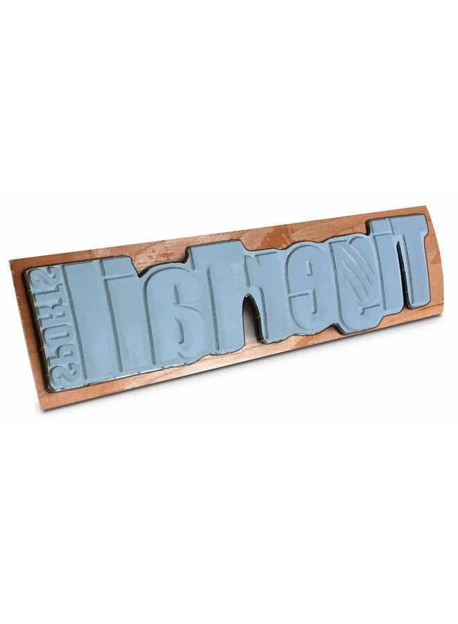 UImprint 4'' X 8'' Extra Large Custom Rocker Mount Wood Hand Rubber Stamp With Metal Handle - Image 3