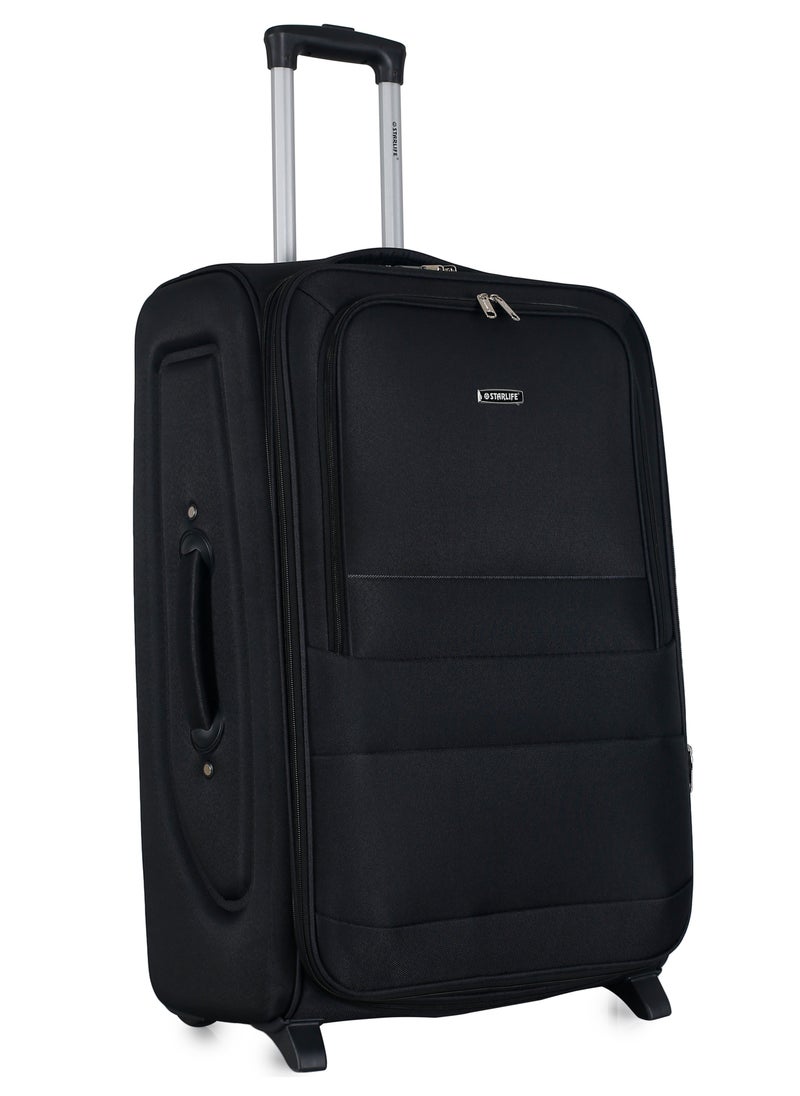 STARLIFE - Set of 3 Light Weight Polyester Trolley Luggage 2 Wheels With Number Lock 20,24,28 Inches - Image 1