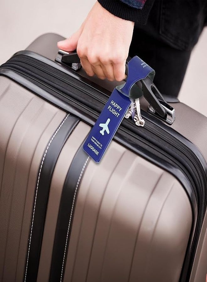 SANTALON Silicone Luggage Tag | Flexible Travel Bag Identification Tag with Name, Address & Phone Card | Silicon Strap ID Label for Suitcases, Trolley Bags, Backpacks & Duffel Bags - Multicolour (5) - Image 4