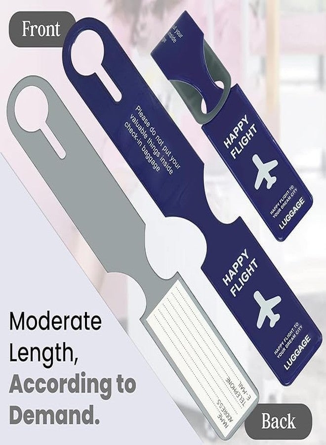 SANTALON Silicone Luggage Tag | Flexible Travel Bag Identification Tag with Name, Address & Phone Card | Silicon Strap ID Label for Suitcases, Trolley Bags, Backpacks & Duffel Bags - Multicolour (5) - Image 5