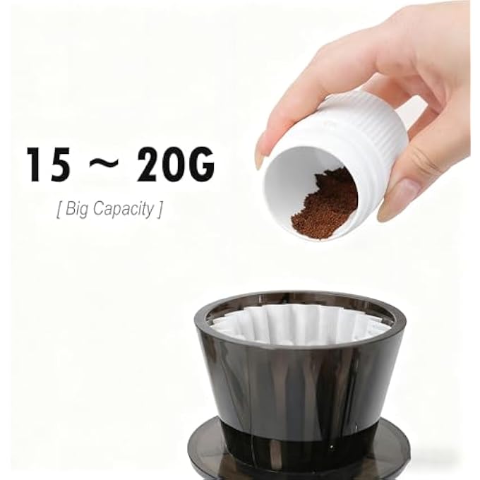 Nuttii Manual Coffee Grinder Cnc Stainless Steel Conical Burrs Internal Adjustable Settings For Even Grinding Series Handheld Grinder Suitable For GiftsWhite - Image 5