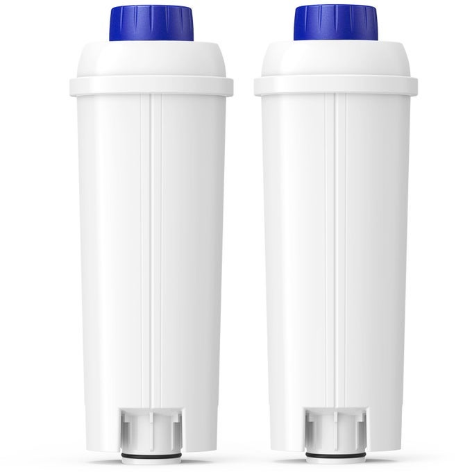 DLSC002 WATER FILTER REPLACEMENT COMPATIBLE WITH DELONGHI COFFEE MACHINE FILTER ACTIVATED CARBON SOFTENER FOR DELONGHI MAGNIFICA EVO DINAMICA ELETTA ECAM ESAM ETAM BCO410420 EC680800 2 PACK