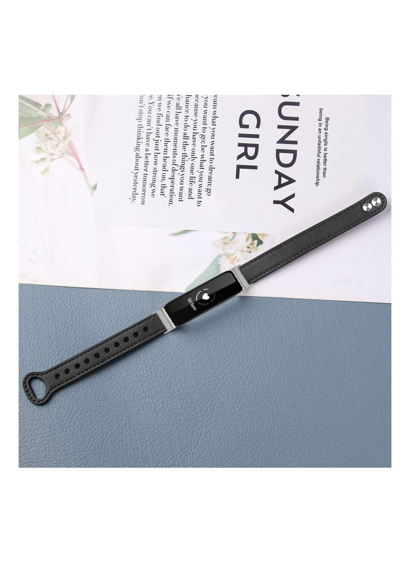 Y&D SYOSI Smart Band Leather Strap, Compatible with Fitbit Inspire 2 Genuine Sport Wristband Replacement Strap bands Bracelet  - Image 3