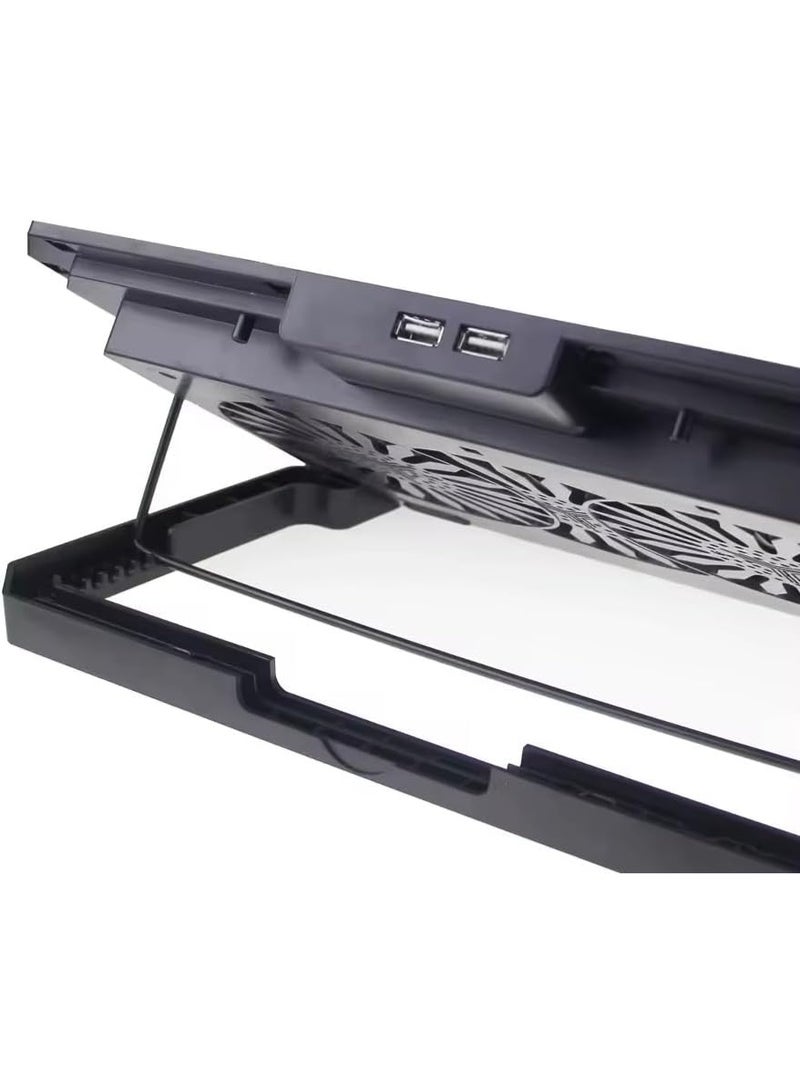 Zero ZR700 Professional Laptop Cooling Pad - Dual RGB Lighting Laptop Cooler (Cooling Pad) - Adjustable Stand for 12-17 inch Devices with Built-in Multi-Color Phone Holder - Image 1