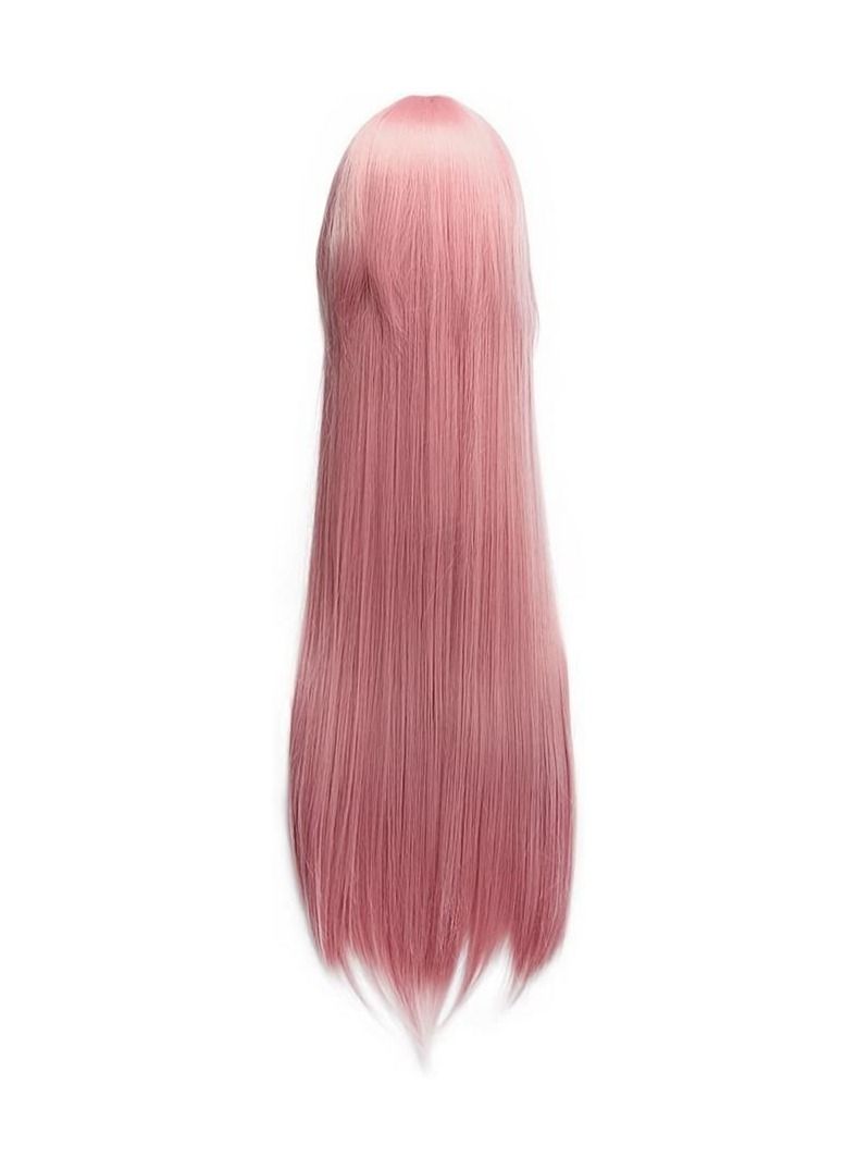 إستيل 40 بوصة 100 سم زي أنيمي طويل مستقيم تأثيري شعر مستعار للحفلات الوردي - Image 4