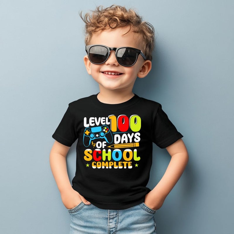 cheerilulu Toddler 100 Day of School Shirt for Boys Kid Grils, My Happy 100th Day of School T Shirt, Cotton Blend, Funny Design :4-7T - Image 4