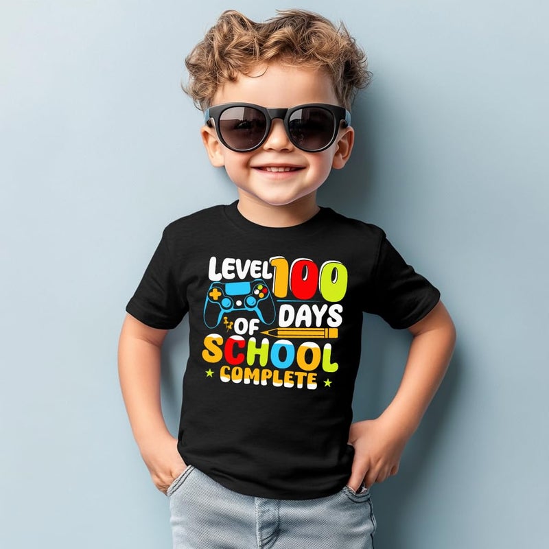 cheerilulu Toddler 100 Day of School Shirt for Boys Kid Grils, My Happy 100th Day of School T Shirt, Cotton Blend, Funny Design :4-7T - Image 2