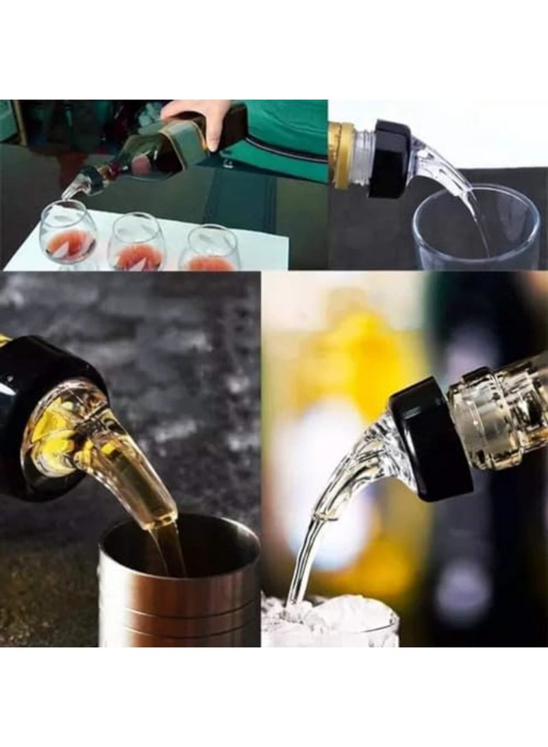 SYOSI صنبور زجاجة قياس تلقائي - موزع مشروبات قياس سريع 4 عبوات - 1 أونصة / 30 مل (شفاف) - Image 2