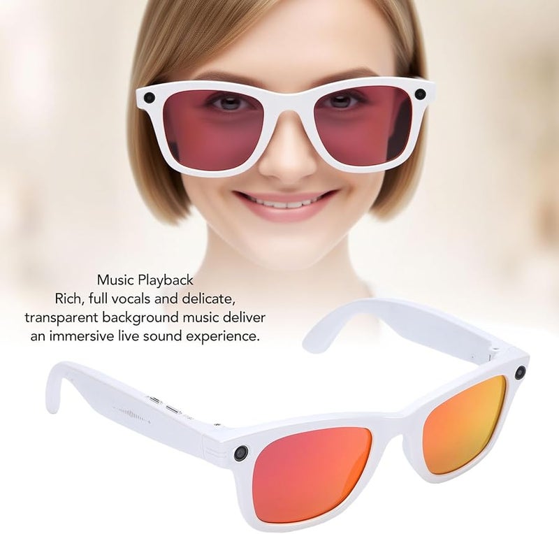 نظارات فوكيتي الذكية للترجمة بالذكاء الاصطناعي بـ 25 لغة بكاميرا 8 ميجابكسل للقيادة والمشي لمسافات طويلة - Image 4