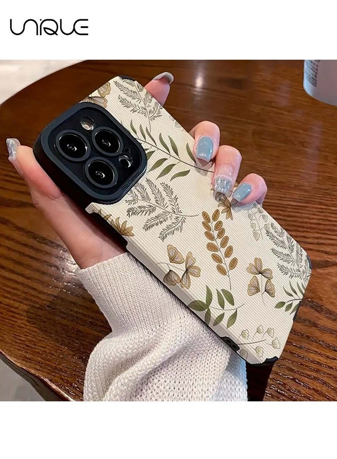 Compatible with iPhone 15 Pro Max Cases, Flower Cases, Plant Cases - Sleek and Minimalist Phone Cases - TPU Drop Protection