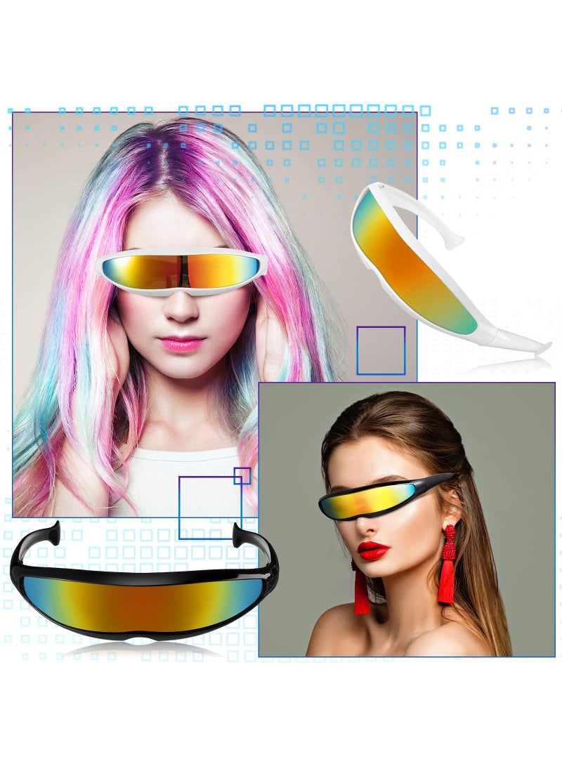 Sweet seven Futuristic Cyclops Sunglasses with UV400 Protection and Mirrored Lenses - Image 4