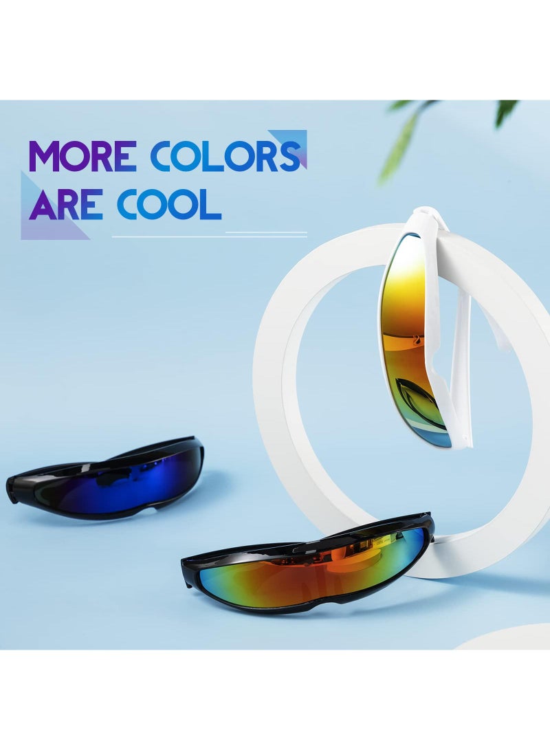 Sweet seven Futuristic Cyclops Sunglasses with UV400 Protection and Mirrored Lenses - Image 3