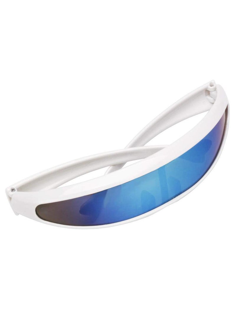 Sweet seven Futuristic Cyclops Sunglasses with UV400 Protection and Mirrored Lenses - Image 1