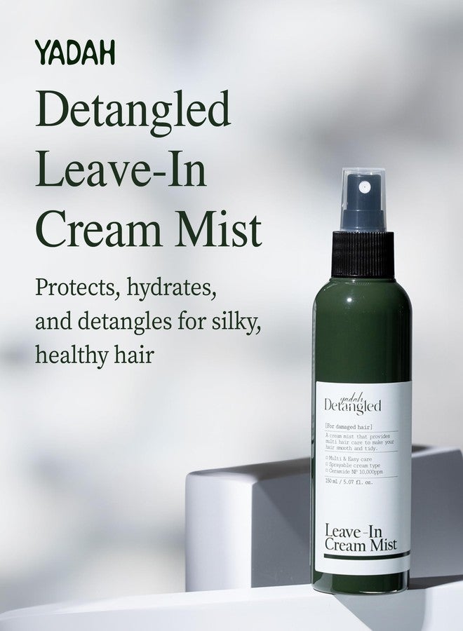 YADAH Detangled Leave-In Cream Mist, 5.07 Fl oz | Non-Greasy Hydration with Ceramide NP, Jojoba Oil & Keratin | Restores Shine, Repairs Damage, Prevents Frizz for All Hair Types - Image 2