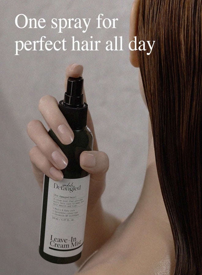 YADAH Detangled Leave-In Cream Mist, 5.07 Fl oz | Non-Greasy Hydration with Ceramide NP, Jojoba Oil & Keratin | Restores Shine, Repairs Damage, Prevents Frizz for All Hair Types - Image 5