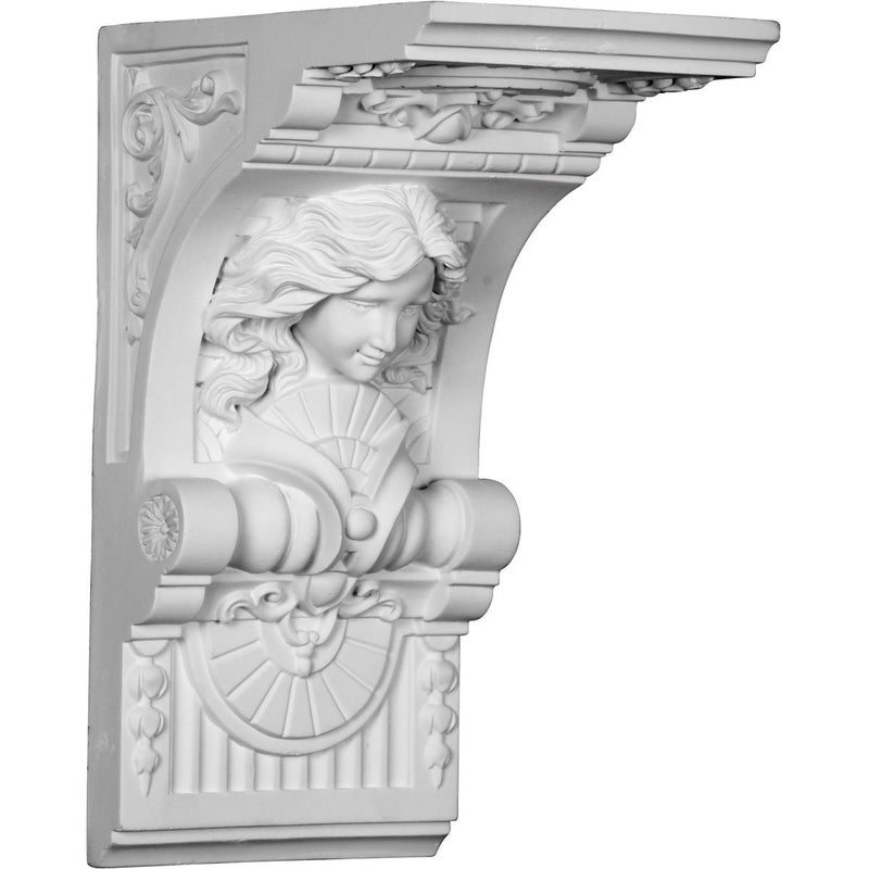 Ekena Millwork Endurathane Hestia Corbel, 6" W x 8" D x 12" H, Factory Primed - Image 1