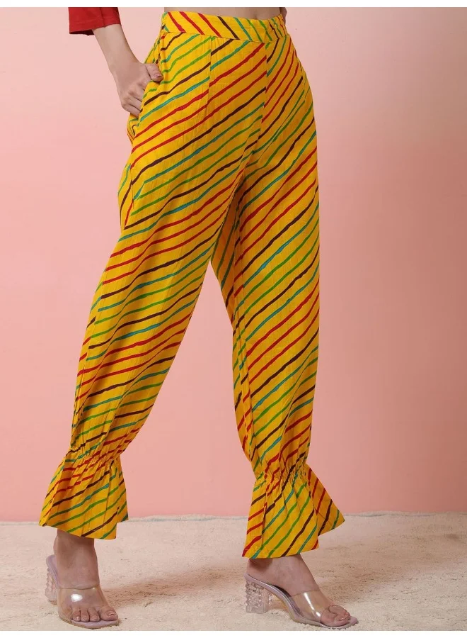 AKS Maroon Kurta with Leheriya Baloon pant