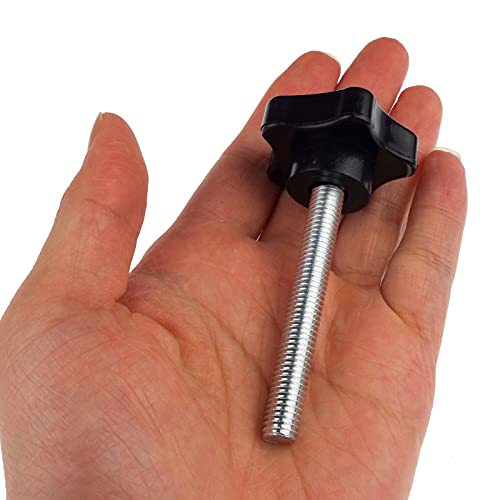Kasteco 2 Pack M8 x 60mm (5/16" x 2-3/8") Thread Replacement Star Hand Knob Tightening Screw - Image 3