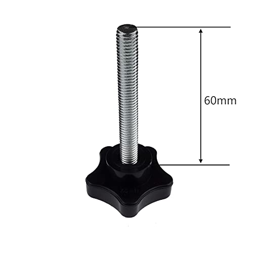 Kasteco 2 Pack M8 x 60mm (5/16" x 2-3/8") Thread Replacement Star Hand Knob Tightening Screw - Image 2
