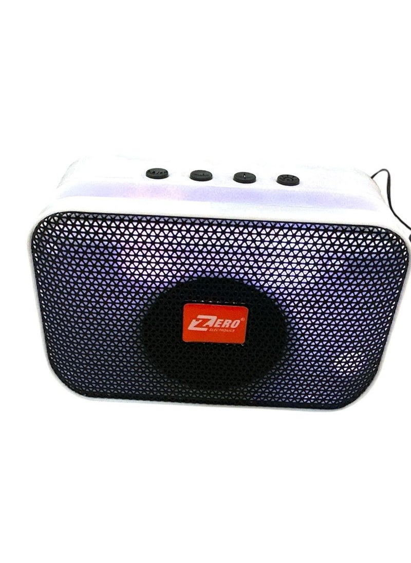 Zero Zero Z112 Portable Bluetooth Speaker Supports Memory Card and USB - Black- White  - Image 1