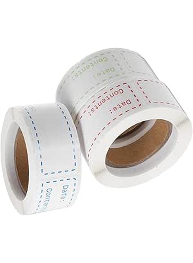 Removable Writable Food Storage Labels 3 Rolls Green Blank Date Stickers For Kitchen Organizing - Image 1
