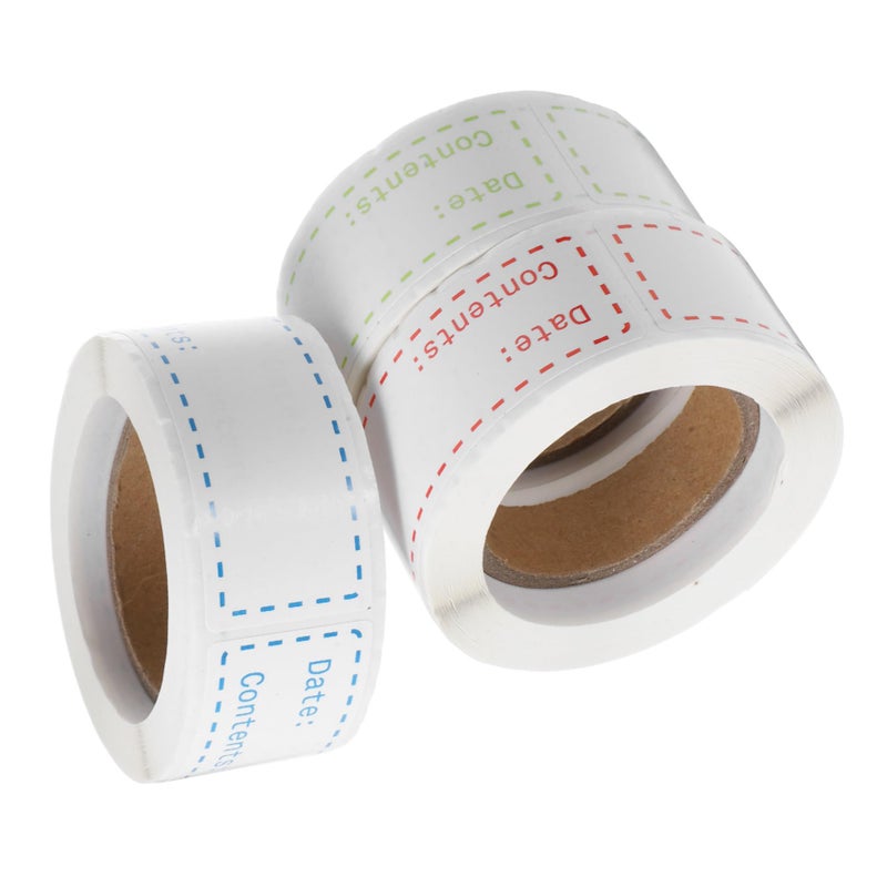 Removable Writable Food Storage Labels 3 Rolls Green Blank Date Stickers For Kitchen Organizing - Image 2
